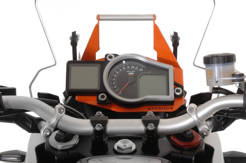 GPS mounting adapter above instruments, orange, for KTM 1050